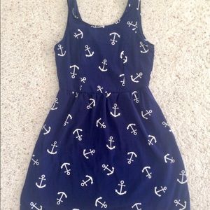 Navy and White Anchor Nautical Dress